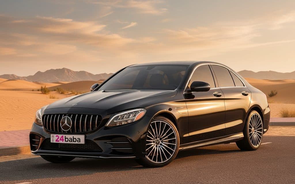 Hire Mercedes C300 2020 Black in Dubai