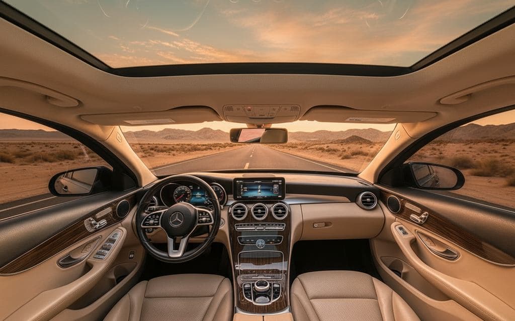 Mercedes C300 2020 interior view showing trim