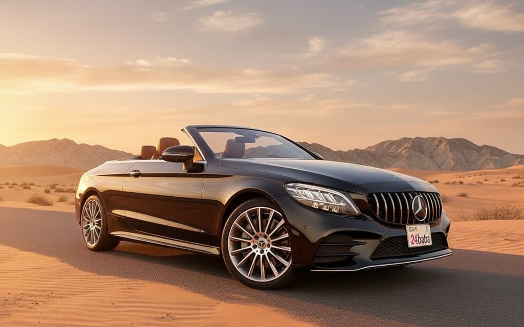 Mercedes C300 2025 Black rental in Dubai