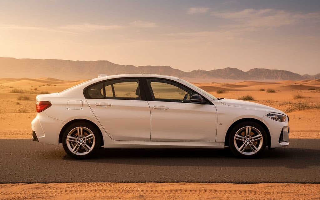 Bmw 120 2023 White side profile