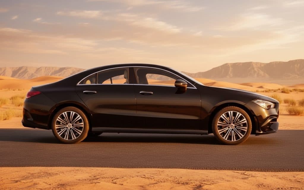Mercedes Cla250 2023 Black side profile
