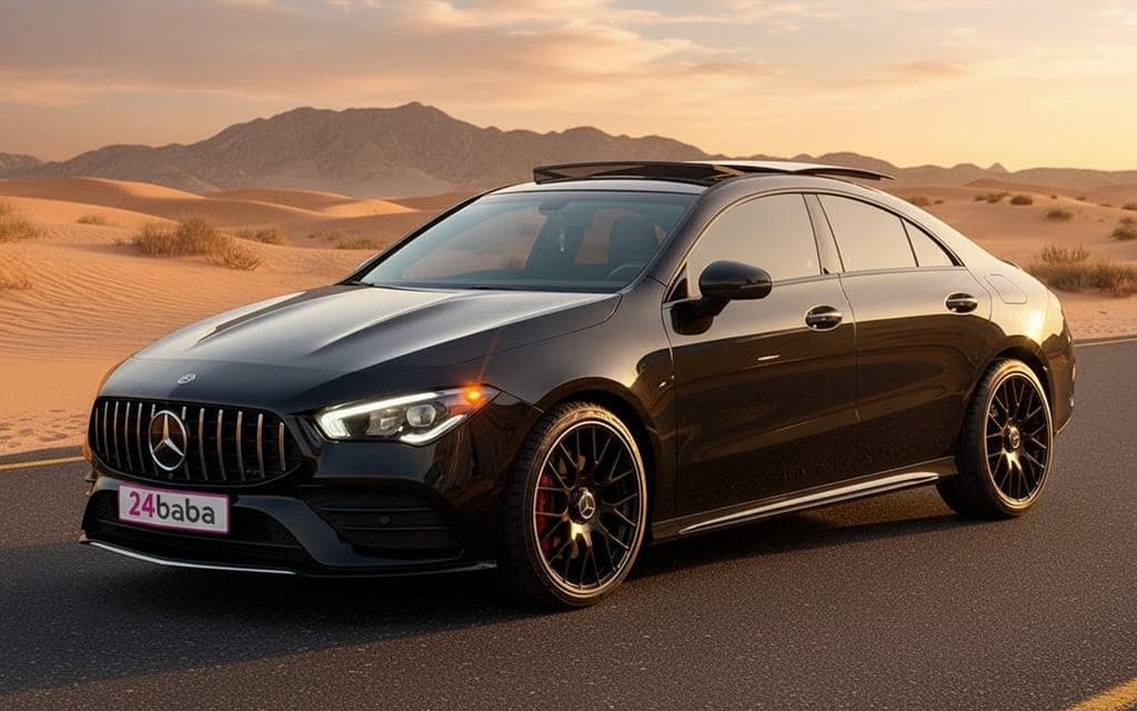 Mercedes Cla250 2023 Black rental in Dubai