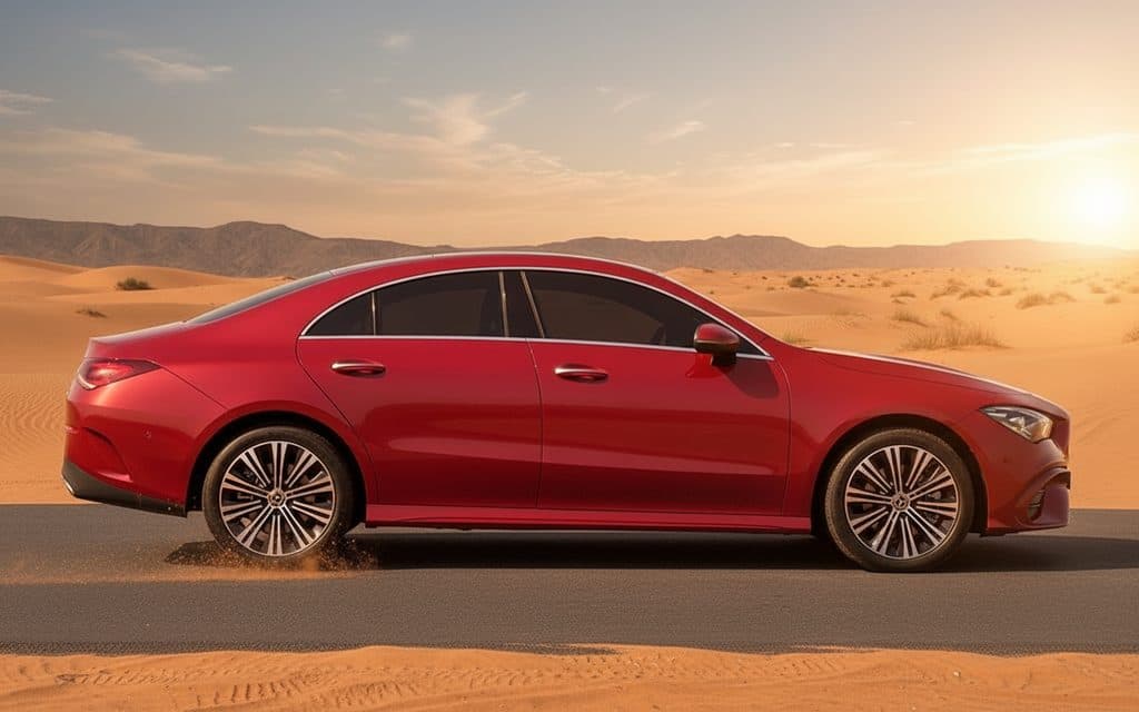 Mercedes Cla250 2021 Red side profile