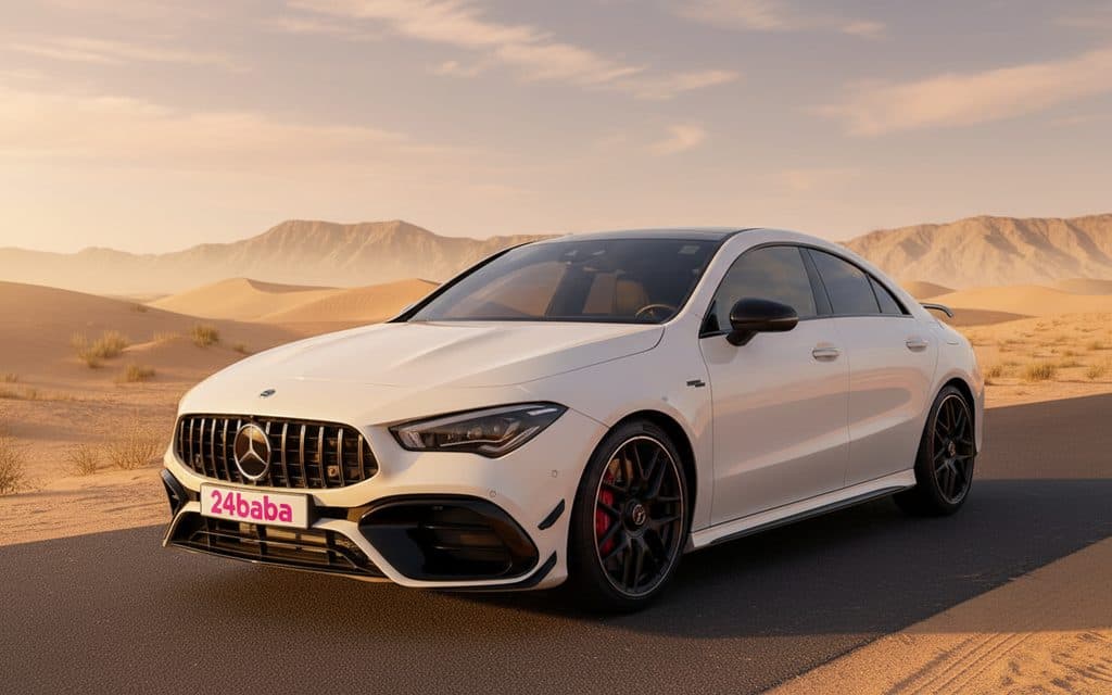 Hire Mercedes Cla45 2022 White in Dubai