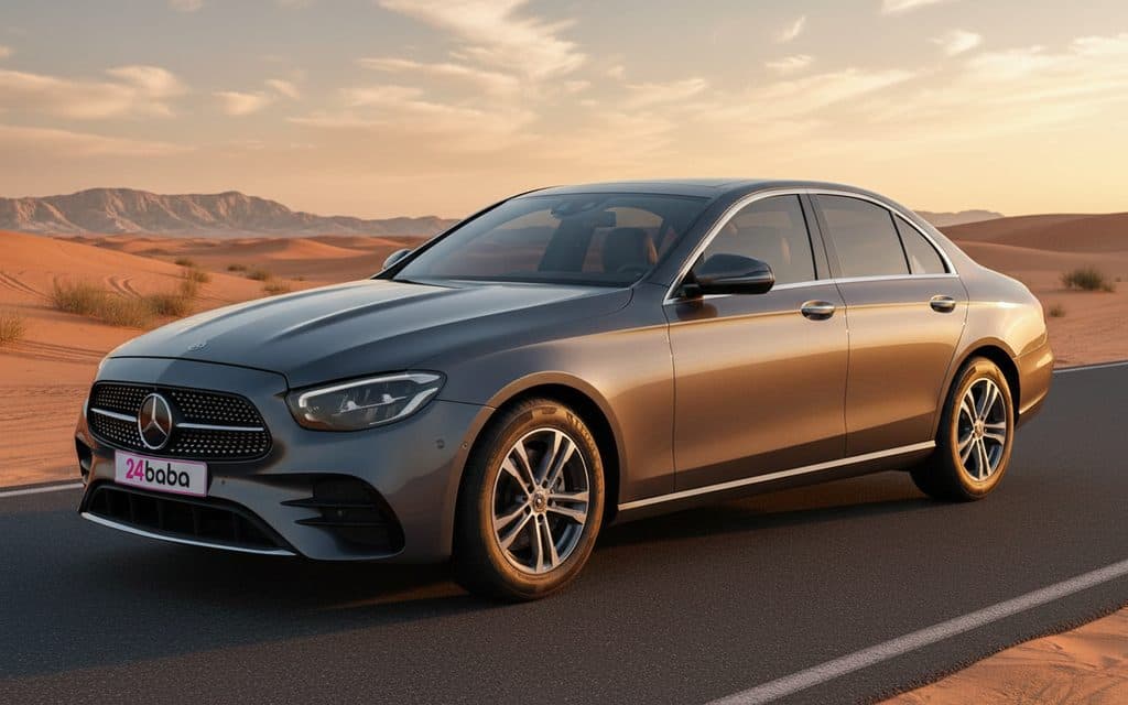 Mercedes E200 2023 Grey rental in Dubai
