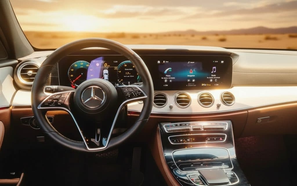 Mercedes E250 2022 interior view showing trim