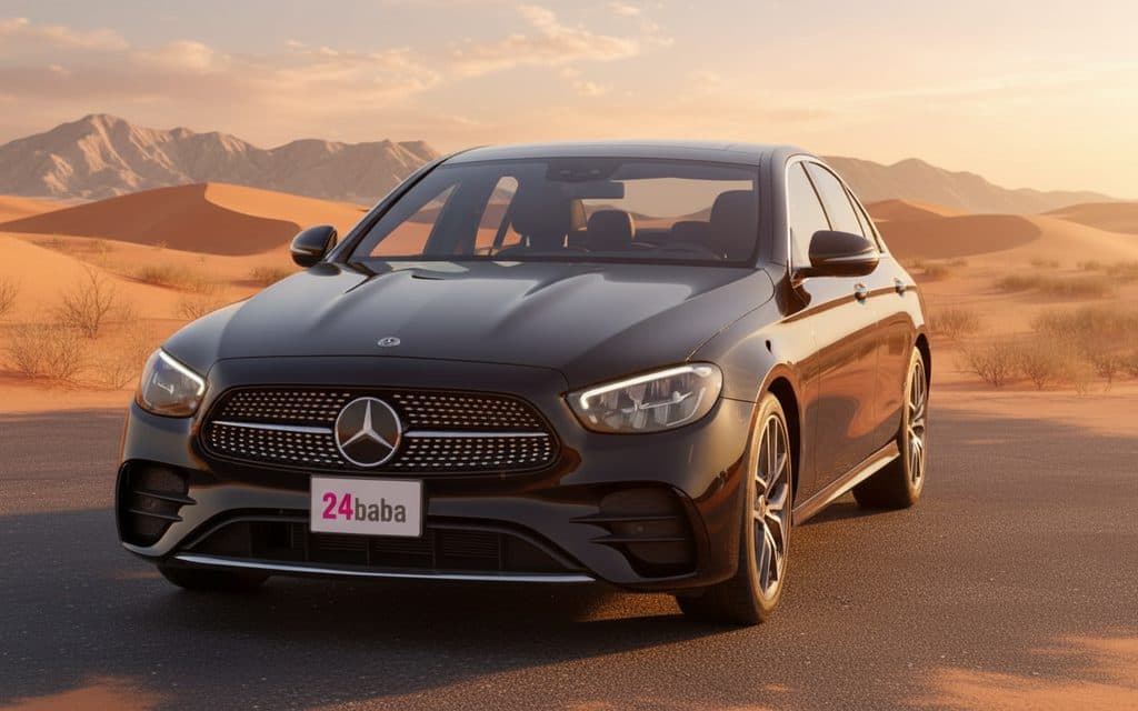 Mercedes E350 2021 Black rental in Dubai