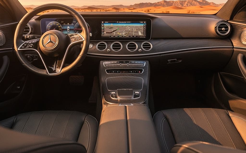 Mercedes E350 2023 interior view showing trim