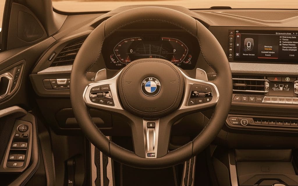 Bmw 228 2024 interior view showing trim