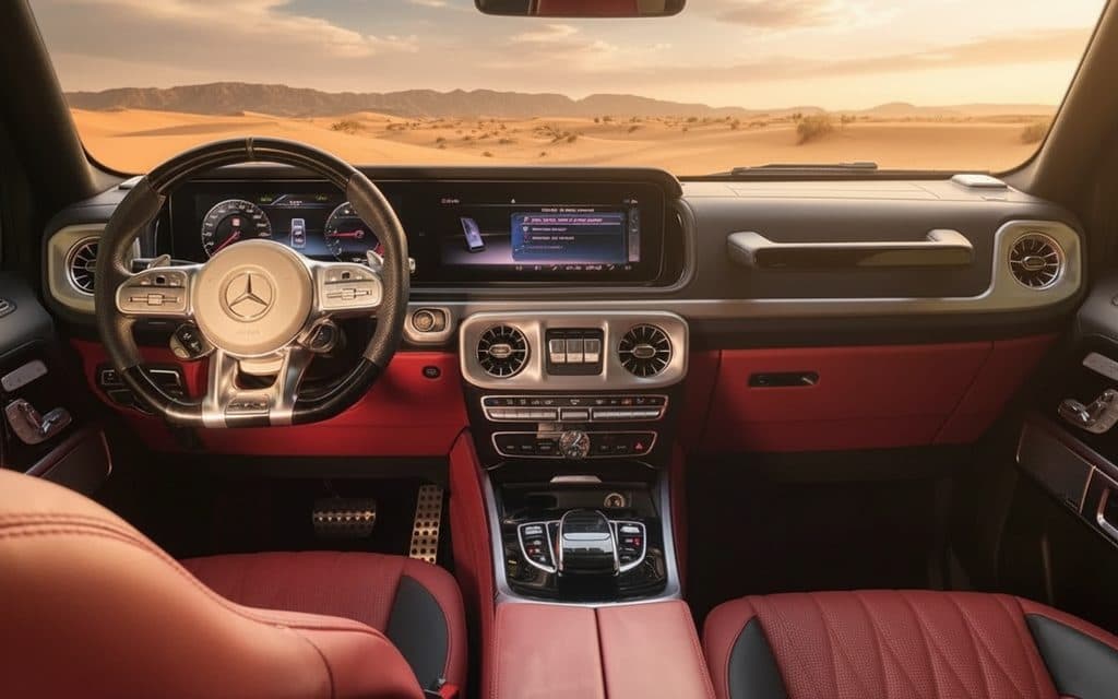 Mercedes G63 2020 interior view showing trim