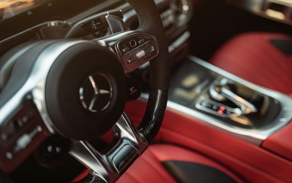Mercedes G63 2021 interior view showing trim