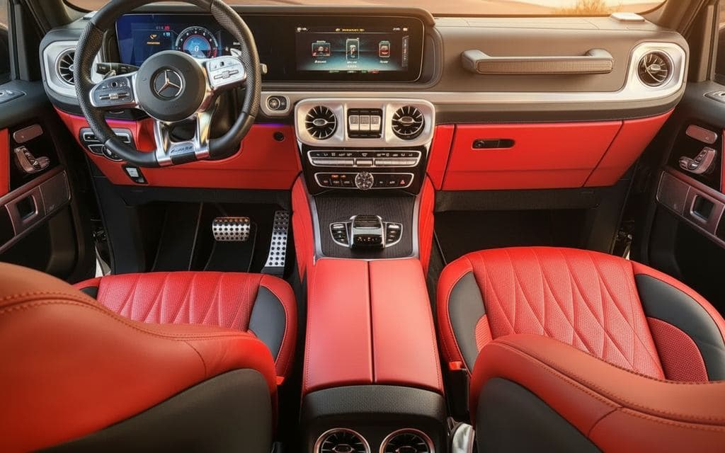 Mercedes G63 2022 interior view showing trim