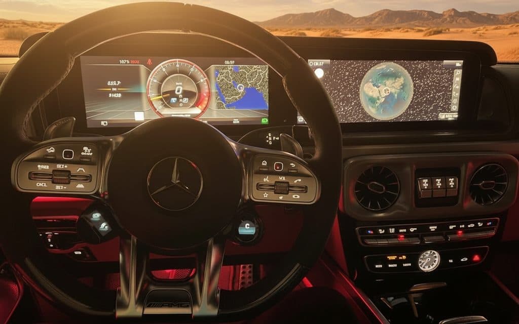 Mercedes G63 2022 interior view showing trim