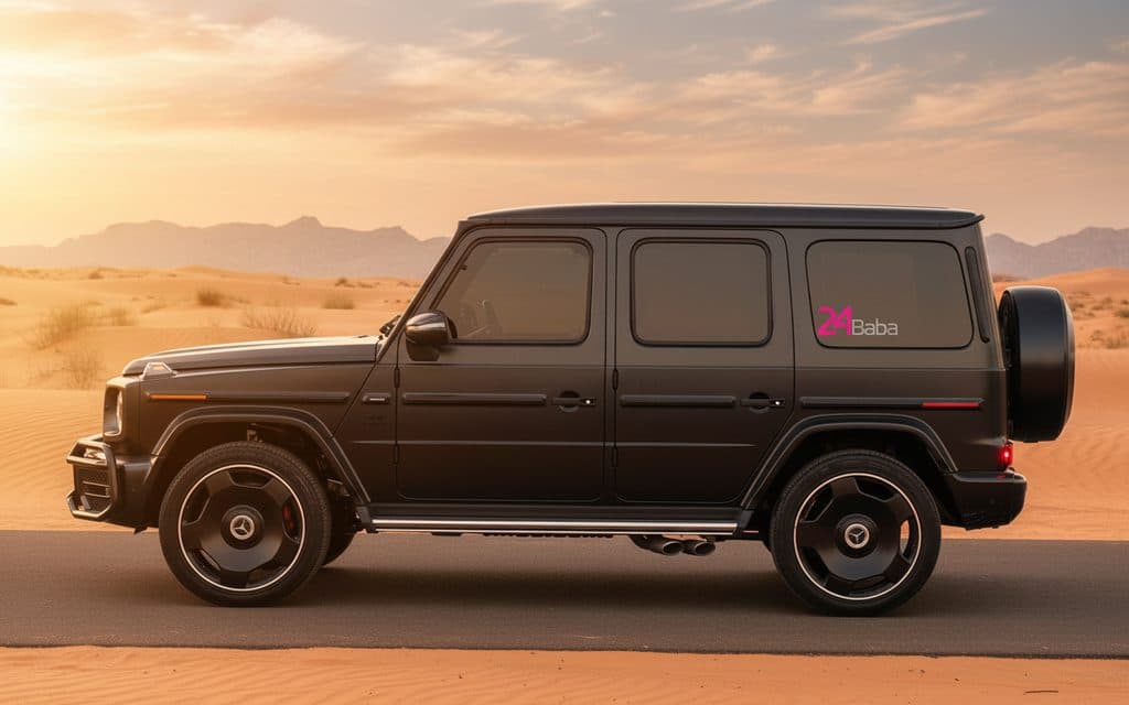 Mercedes G63 2024 Black side profile