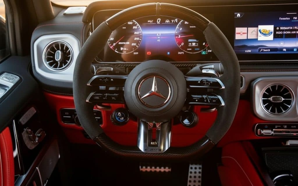 Mercedes G63 2025 interior view showing trim