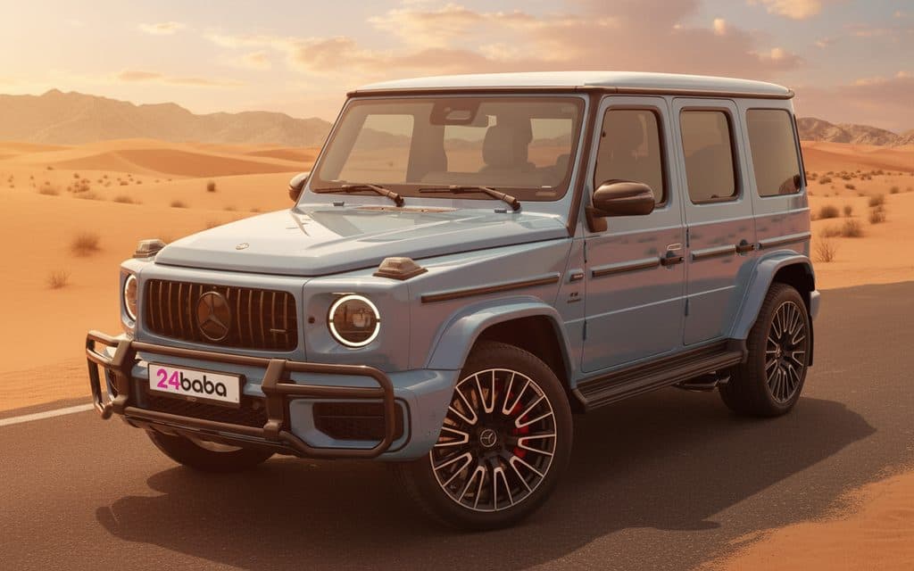 Mercedes G63 2025 Blue rental in Dubai