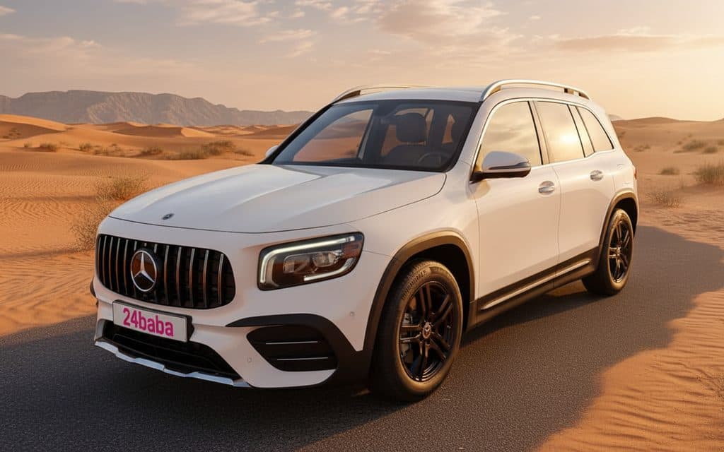 Mercedes Glb250 2021 White cover image rental in Dubai