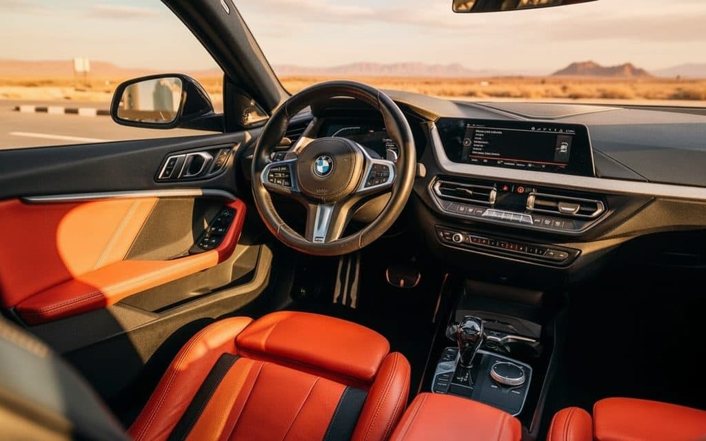 Bmw 235 2022 interior view showing trim