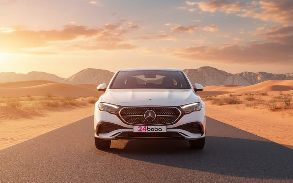 Mercedes Glc200 2025 White front view with headlights