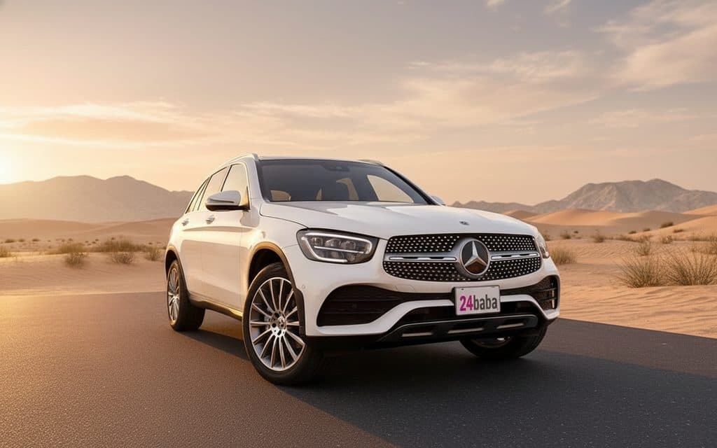 Mercedes Glc300 2022 White rental in Dubai