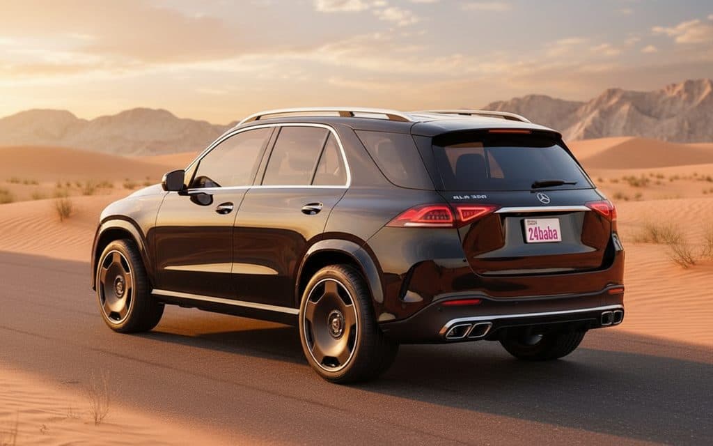 Mercedes Gle350 2022 Black rear view showing taillights