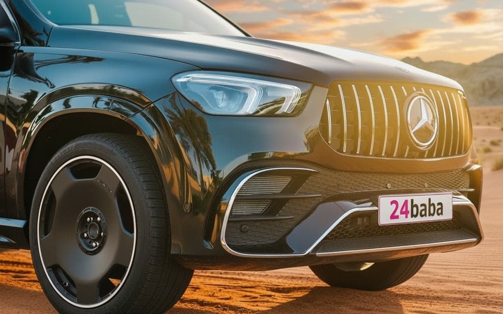 Mercedes Gle350 2022 Black front view with headlights