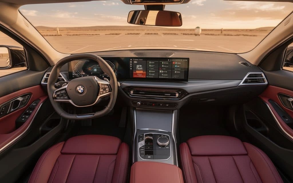 Bmw 318 2025 interior view showing trim