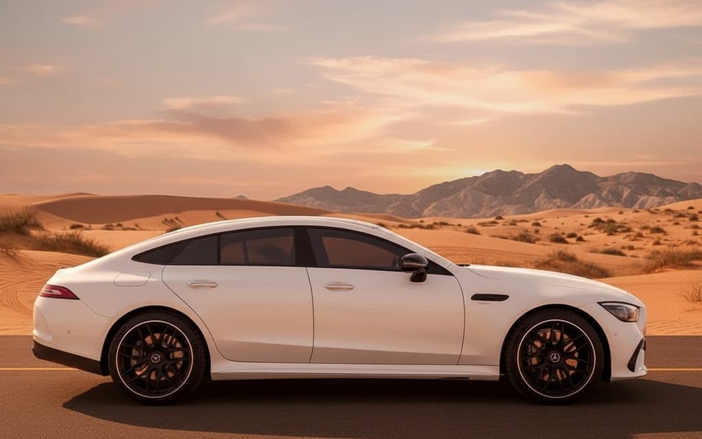 Mercedes Gt 2022 White side profile