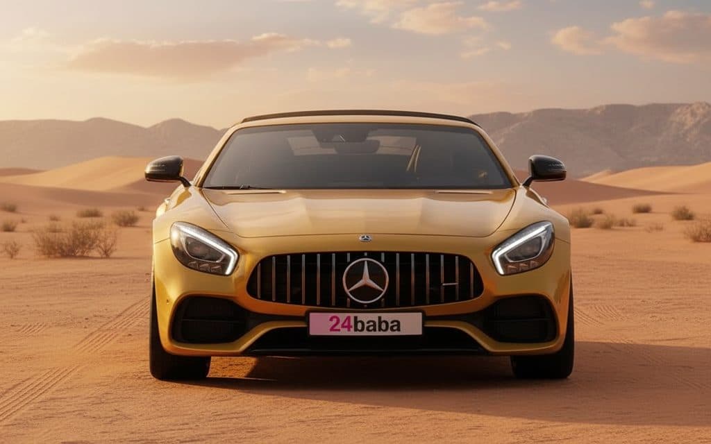 Mercedes Gtc 2020 Yellow front view with headlights