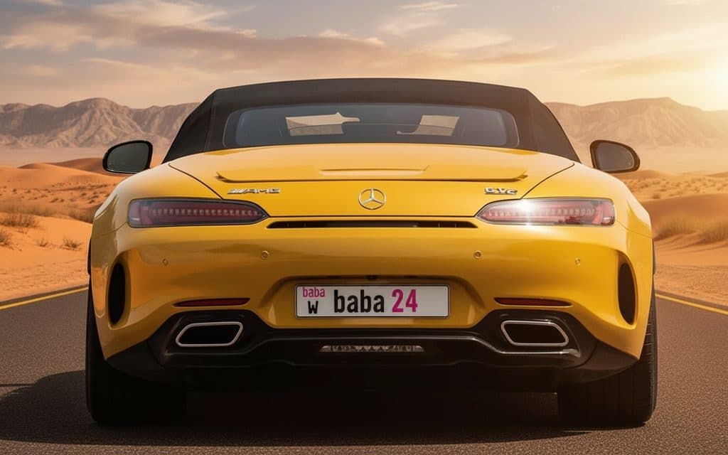 Mercedes Gtc 2020 Yellow rear view showing taillights