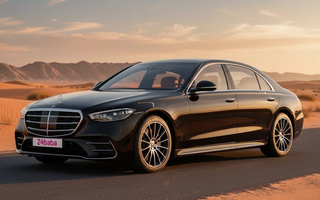 Mercedes S500 2023 Black rental in Dubai
