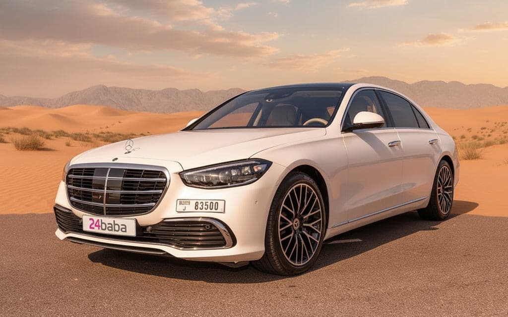 Mercedes S500 2023 White rental in Dubai