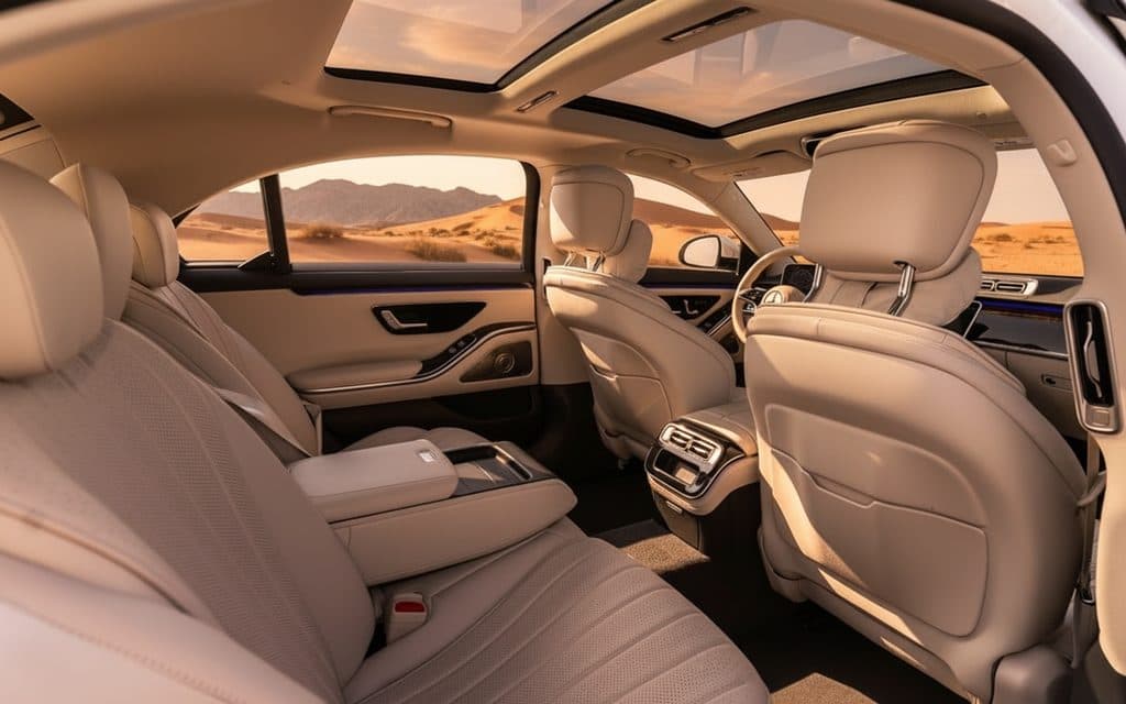 Mercedes S500 2023 interior view showing trim