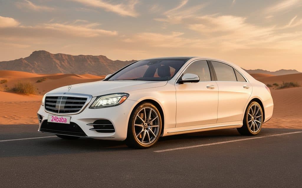 Hire Mercedes S560 2020 White in Dubai