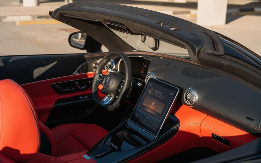 Mercedes Sl 2022 interior view showing trim