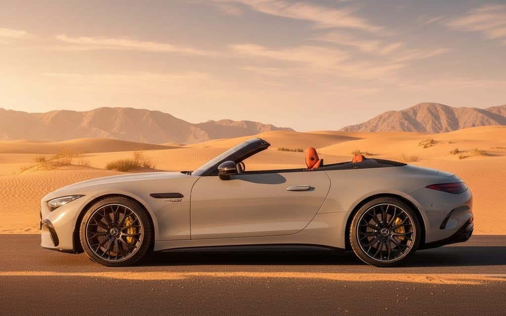 Mercedes Sl 2022 Grey side profile