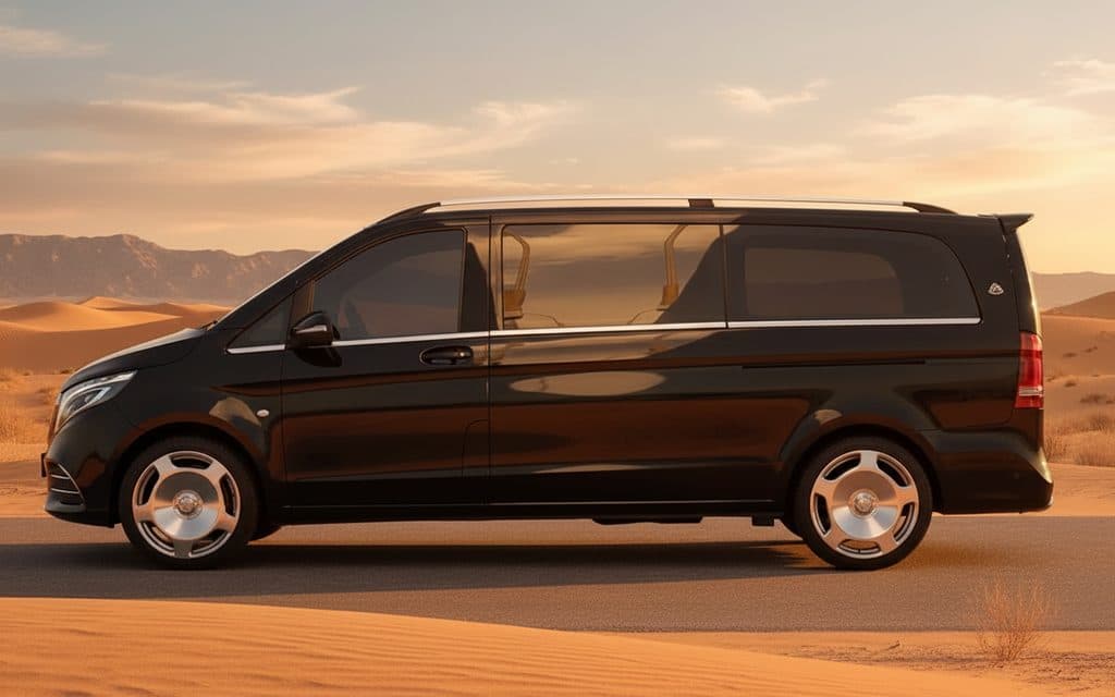 Mercedes V Class 2023 Black side profile