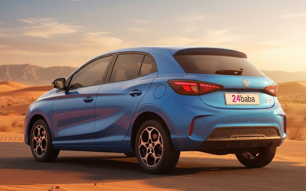 Mg 3 2025 Blue rear view showing taillights