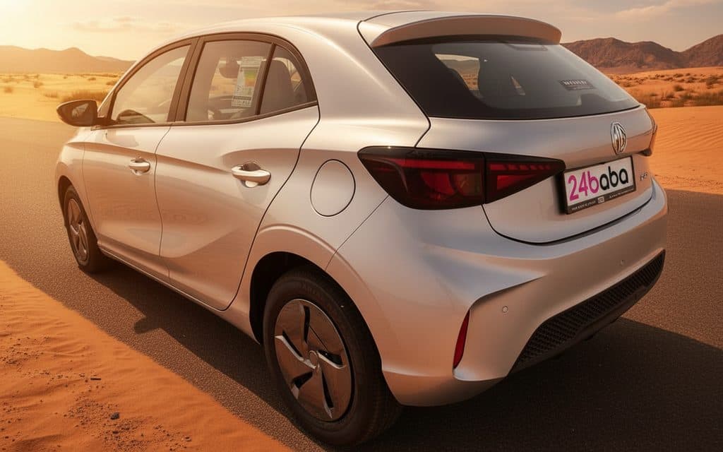 Mg 3 2025 Silver rear view showing taillights