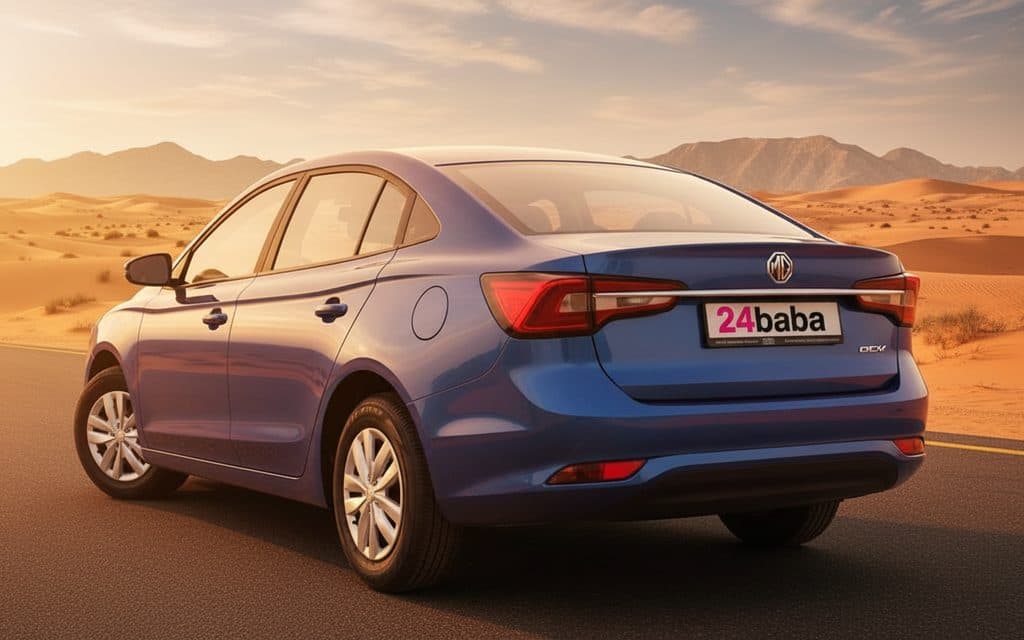 Mg 5 2022 Blue rear view showing taillights