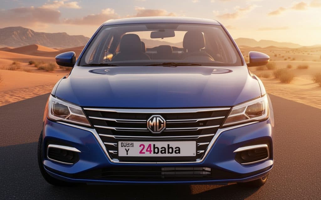 Mg 5 2022 Blue front view with headlights