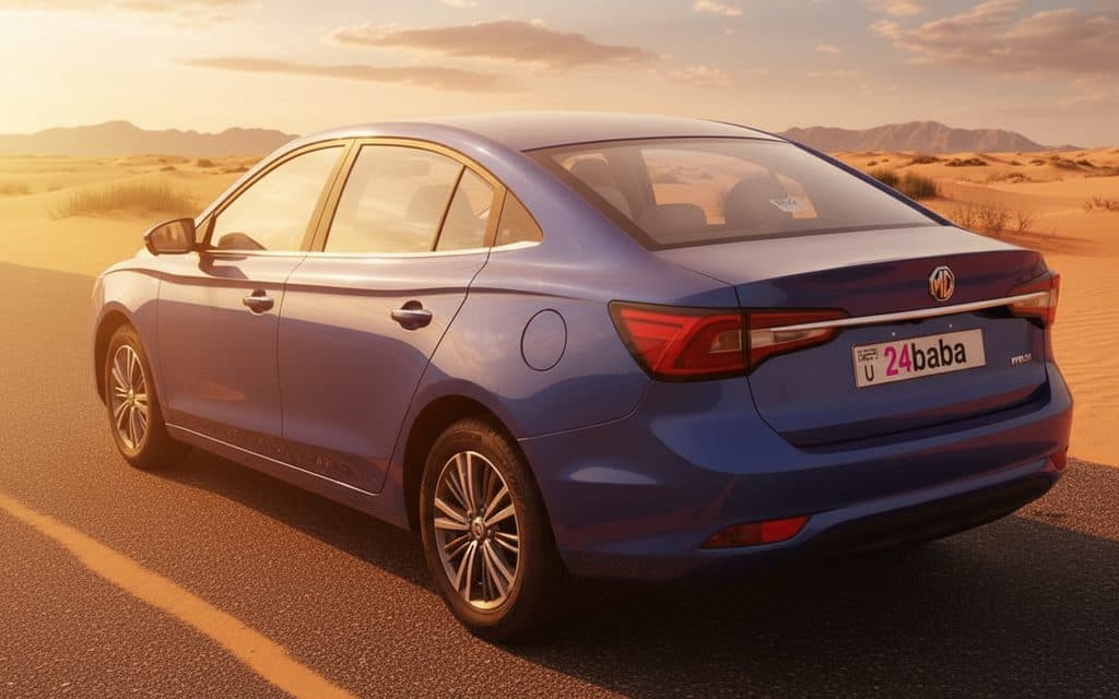 Mg 5 2022 Blue rear view showing taillights