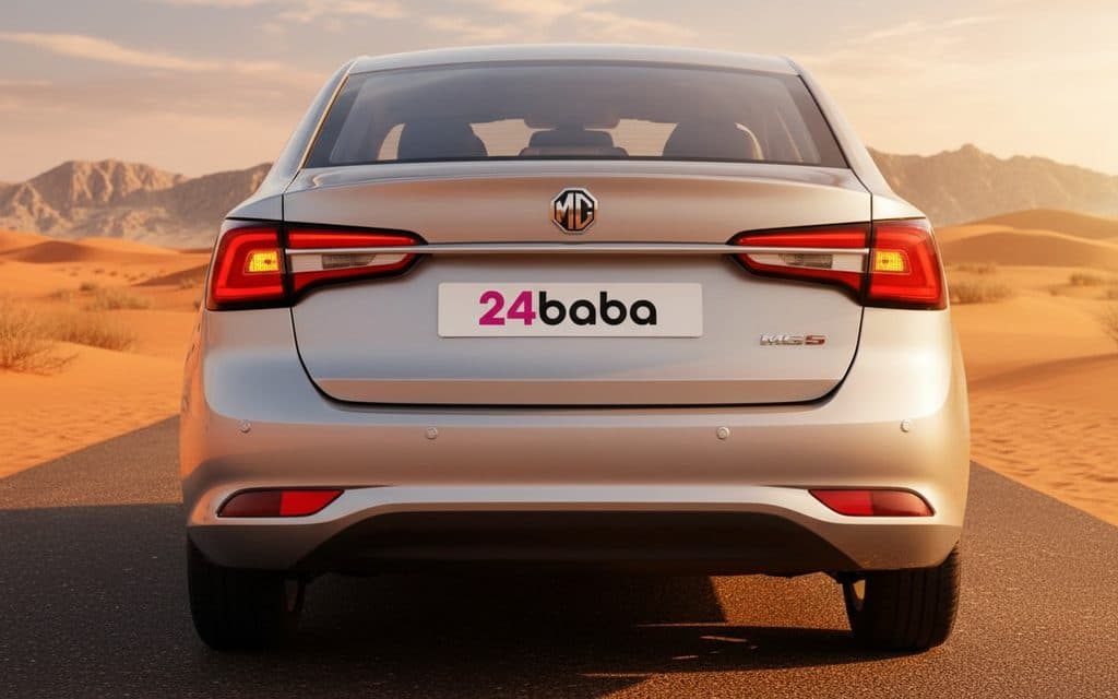 Mg 5 2023 Silver rear view showing taillights