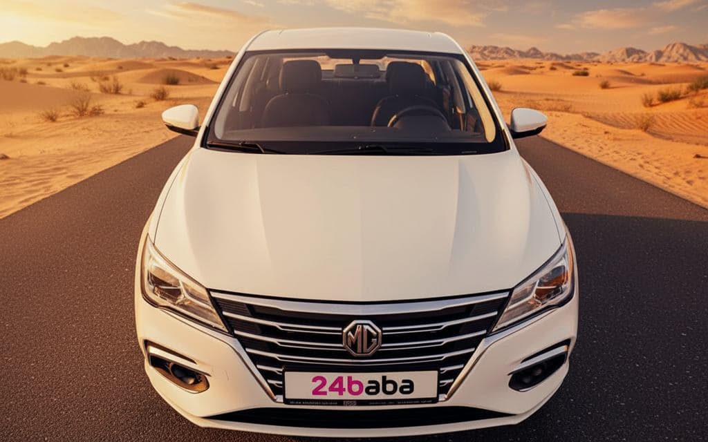 Mg 5 2023 White front view with headlights