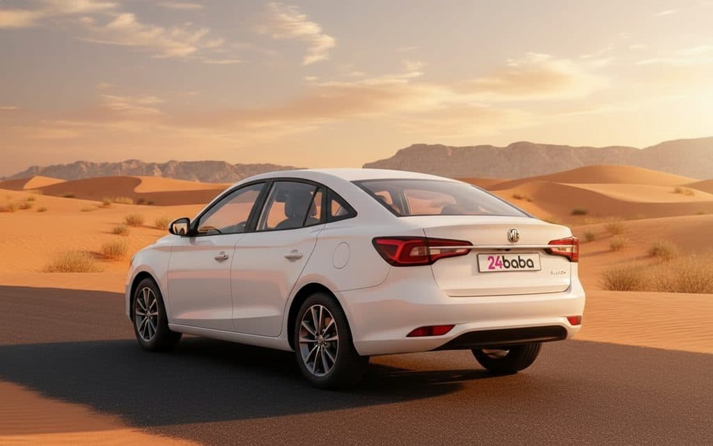 Mg 5 2025 White rear view showing taillights