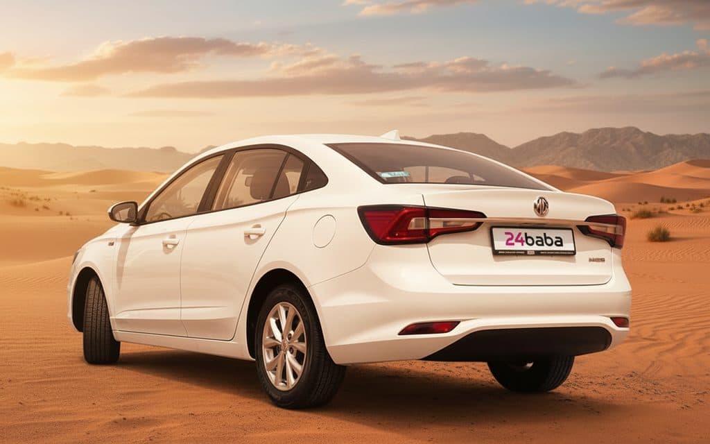 Mg 5 2025 White rear view showing taillights