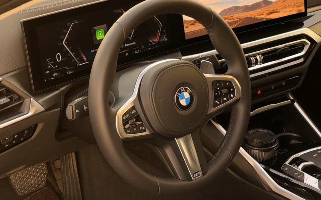 Bmw 320 2024 interior view showing trim