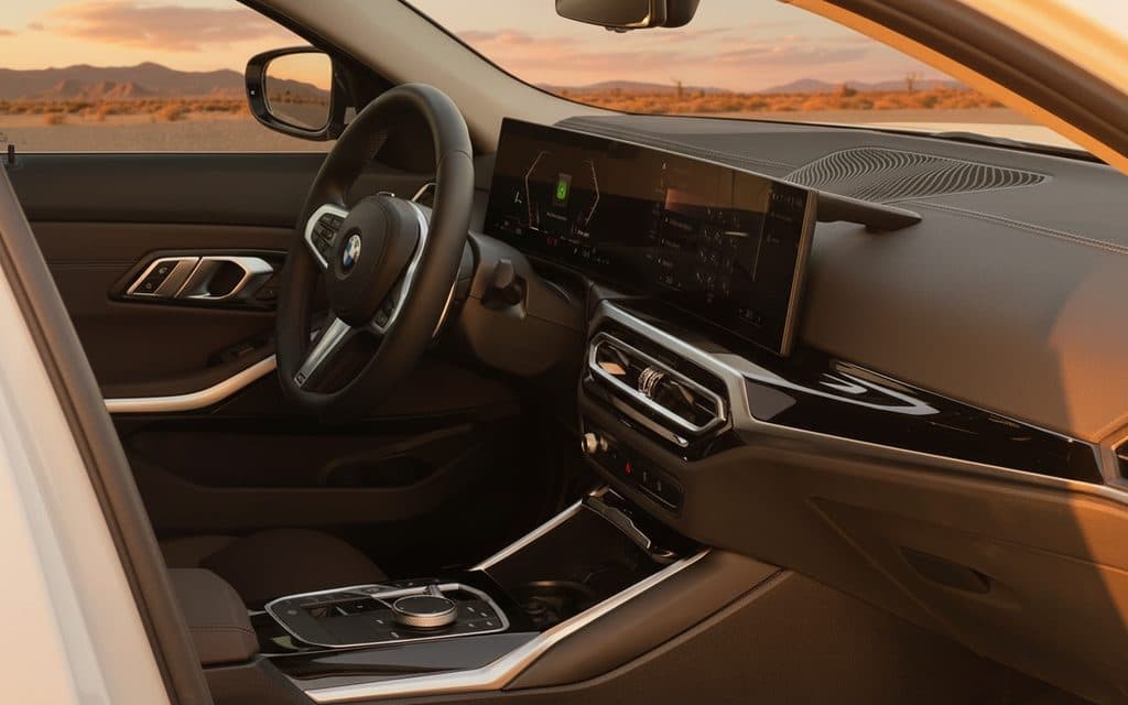 Bmw 320 2024 interior view showing trim