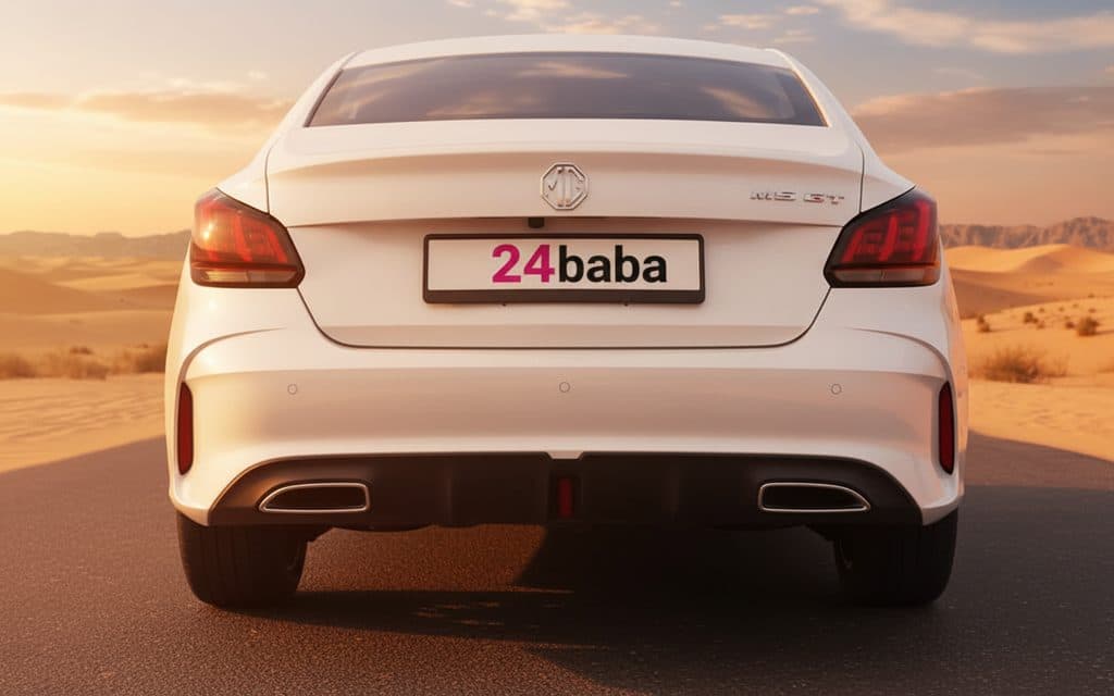 Mg Gt 2022 White rear view showing taillights