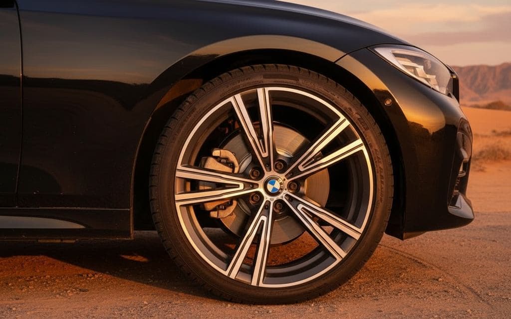 Bmw 330 2020 alloy wheel close up